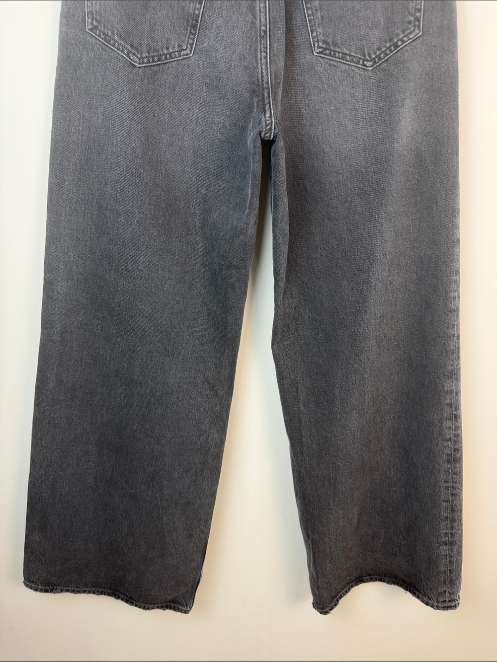 Agolde Dame High Rise Wide Leg Jeans Hitch Black 28 Regenerative Cotton Denim - Picture 12 of 16